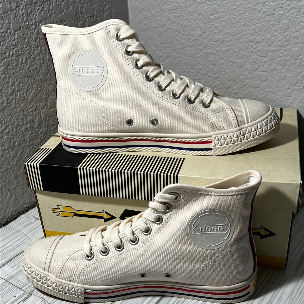 Mitchell & Ness Hood Rocket 66 men’s High-Top Sneakers Streetwear white size‎ 7